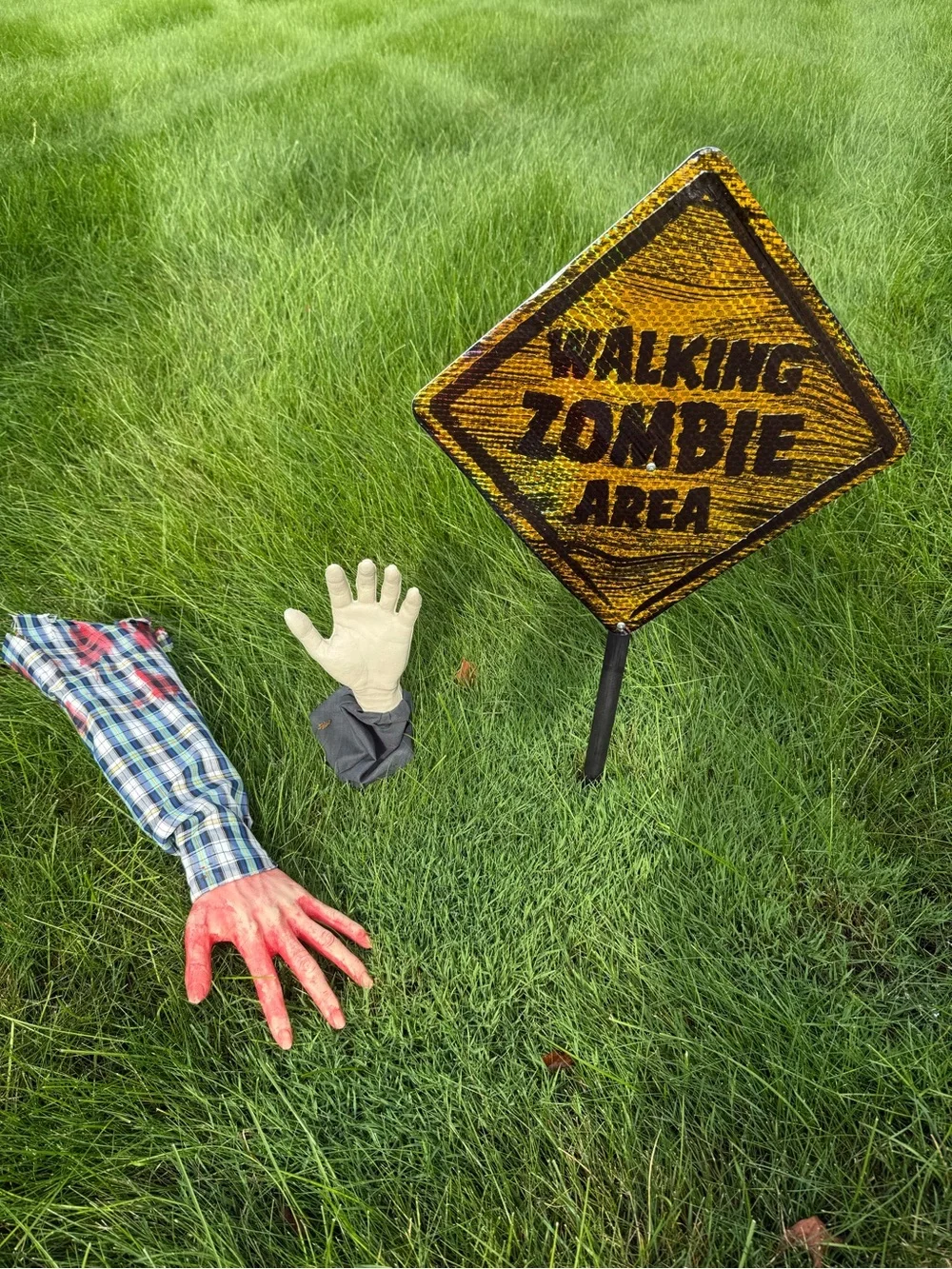 Zombie Area Halloween Yard Signs